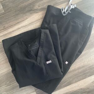 Figs Black Women's Scrub Pants and Top